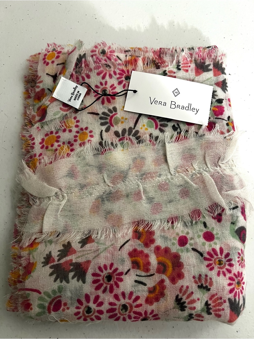 Vera Bradley Pink Floral Scarf